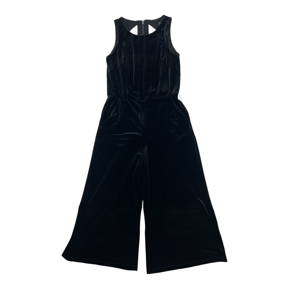 Gabby Skye Elegant Black Velvet Jumpsuit/ RomperSZ 10